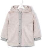 Stella Mccartney Kids Faux Fur And Denim Mix Coat, Girl's, Size: 10 Yrs, Pink/purple