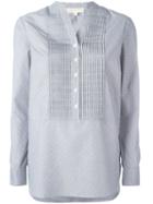Michael Michael Kors Mandarin Neck Tunic, Size: Xs, Grey, Cotton/polyester