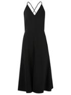Andrea Marques V-neck Sleeveless Dress, Women's, Size: 38, Black, Acetate/viscose