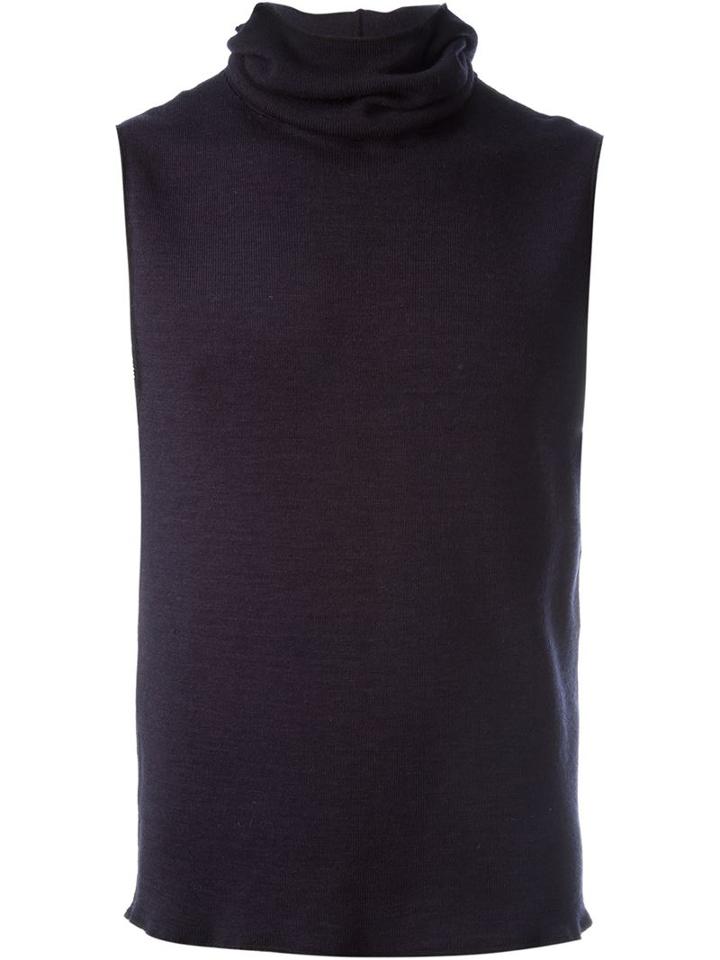 Engineered Garments Hooded Knit Vest, Men's, Size: Small, Blue, Wool