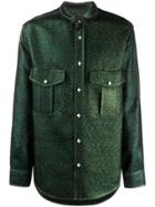 Sies Marjan Oskar Lurex Twill Shirt - Green