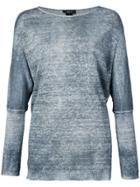 Avant Toi Long-sleeve Fitted Top - Blue