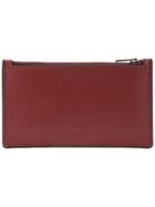 Coach Zip Card Case In Refined Calf Leather - Red