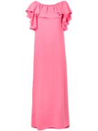 P.a.r.o.s.h. - Off Shoulder Dress - Women - Polyester - S, Pink/purple, Polyester