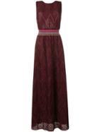 Missoni Chevron Knit Maxi Dress - Purple
