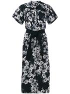 Erdem Floral Print Shirt Dress - Black