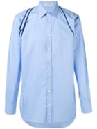 Alexander Mcqueen - Shoulder Detail Shirt - Men - Cotton - 16, Blue, Cotton