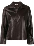 Maryam Nassir Zadeh Canoe Leather Sweatshirt - Brown