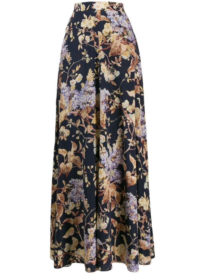 Zimmermann High Waisted Printed Skirt - Blue