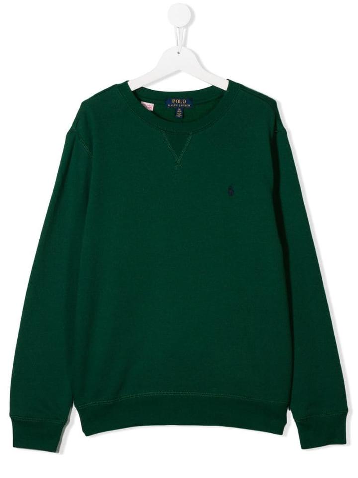 Ralph Lauren Kids Teen Logo Embroidered Sweatshirt - Green