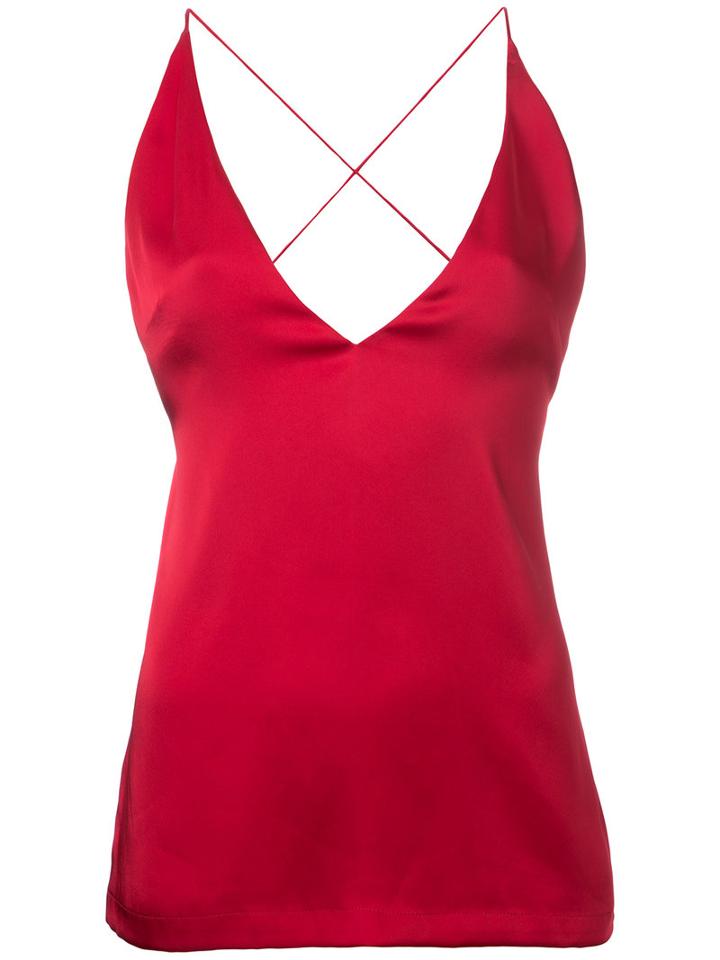 Dion Lee Fine Line Blouse, Women's, Size: 12, Red, Polyester
