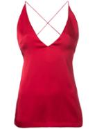 Dion Lee Fine Line Blouse, Women's, Size: 12, Red, Polyester