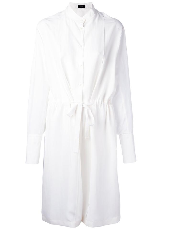 Joseph - Belted Shirt Dress - Women - Silk/cotton - 42, Women's, White, Silk/cotton