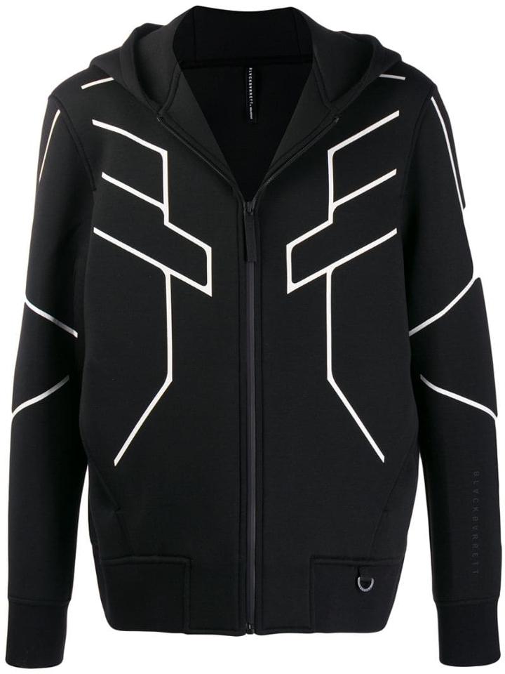 Blackbarrett Geometric Print Hooded Jacket