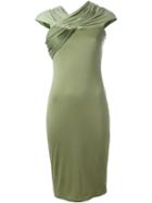 Givenchy Asymmetric Wrapped Dress, Women's, Size: 40, Green, Viscose/silk/polyamide/spandex/elastane