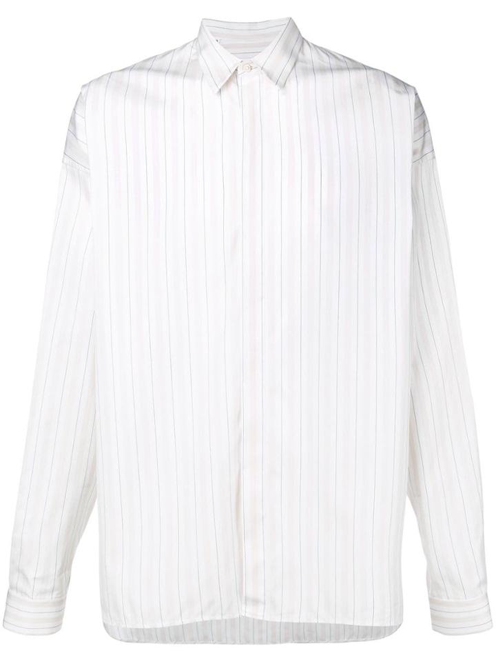 Jil Sander Longsleeved Striped Shirt - White