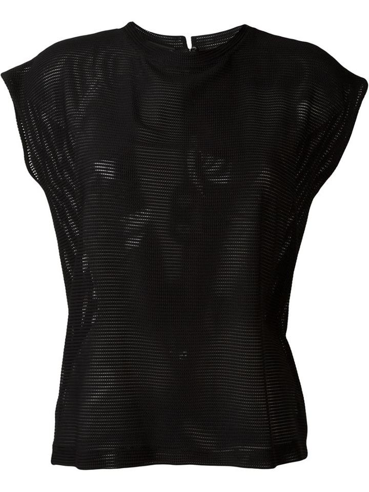 Akris Punto Rear Keyhole Top, Women's, Size: 36, Black, Polyamide