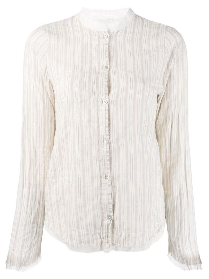 Kristensen Du Nord Stripe Fitted Shirt - Neutrals