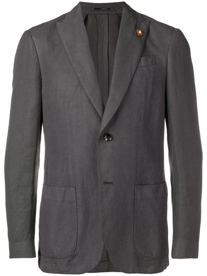 Lardini Classic Single-breasted Blazer - Grey