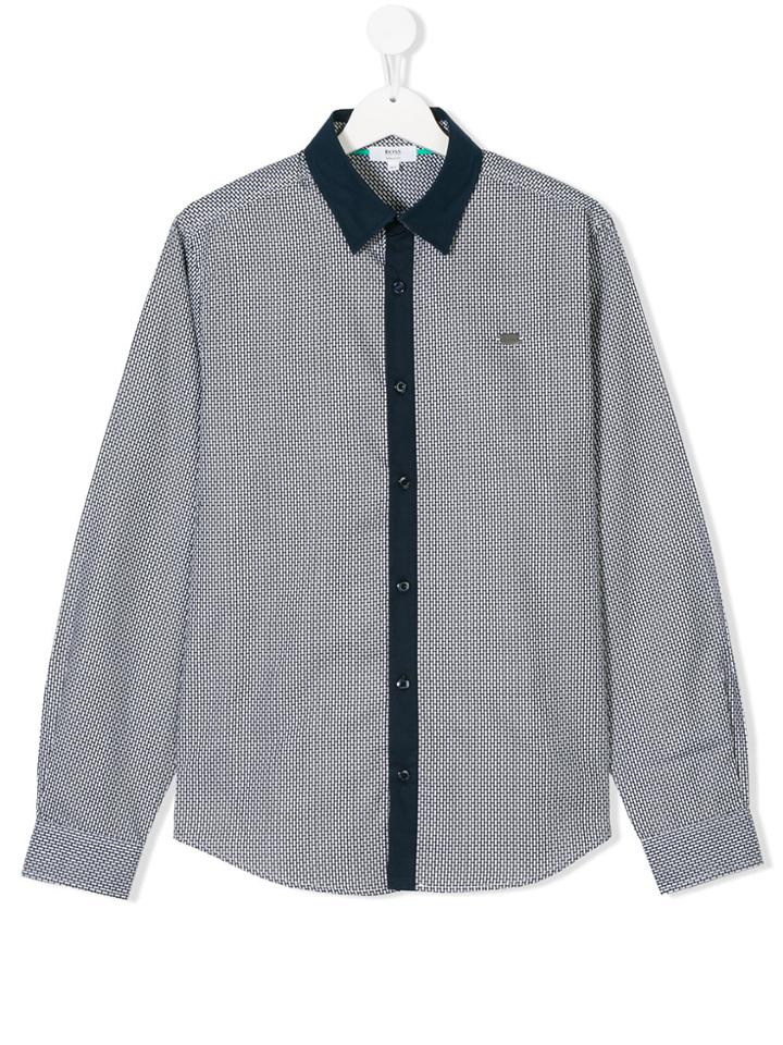 Boss Kids Teen Gingham Shirt - Blue