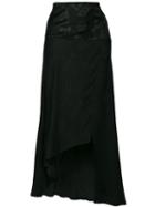 Romeo Gigli Pre-owned Embroidered Asymmetric Skirt - Black