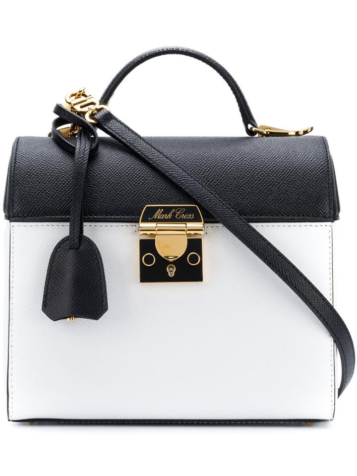 Mark Cross Sara Colourblock Saffiano Bag - White