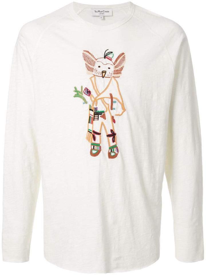 Ymc Embroidered Detail T-shirt - Neutrals