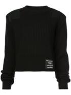 Proenza Schouler Pswl Care Label Patch Crewneck Sweater - Black