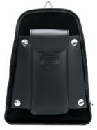 Maison Margiela Flap Front Backpack Shoulder Bag - Black