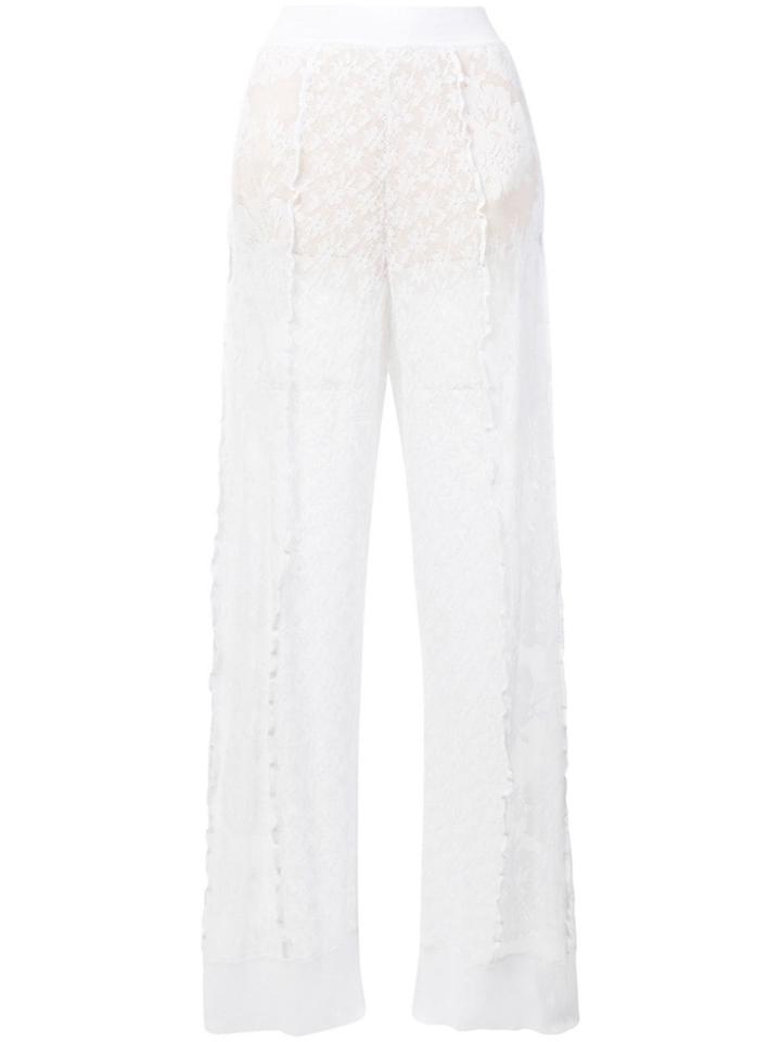 Stella Mccartney Crochet Knit Trousers - White