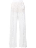 Stella Mccartney Crochet Knit Trousers - White
