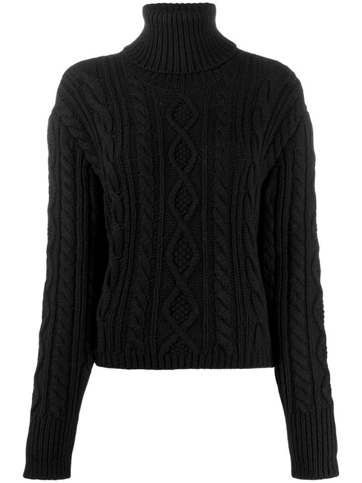 Andrea Ya'aqov Cable Knit Jumper - Black