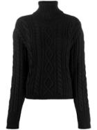 Andrea Ya'aqov Cable Knit Jumper - Black