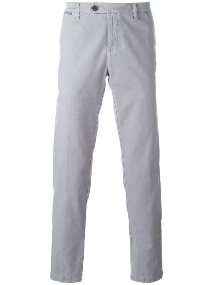 Eleventy Straight Trousers, Men's, Size: 34, Grey, Cotton/spandex/elastane
