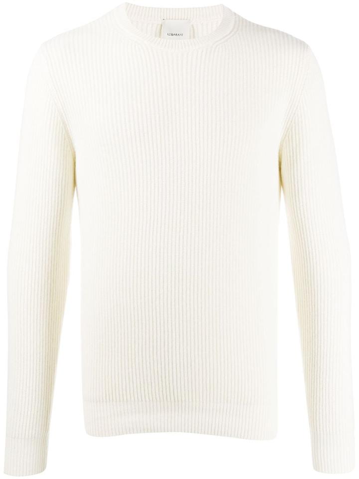 Leqarant Ribbed Knit Jumper - White
