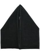 Label Under Construction Draped Square Beanie, Men's, Black, Silk/cashmere