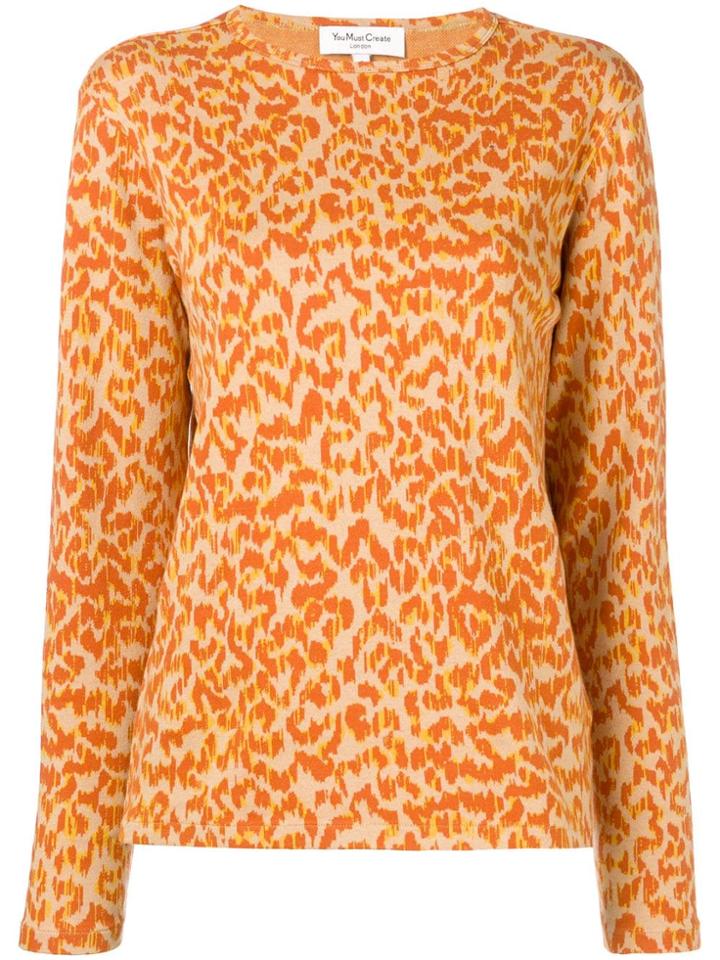 Ymc Leopard Print Sweatshirt - Neutrals