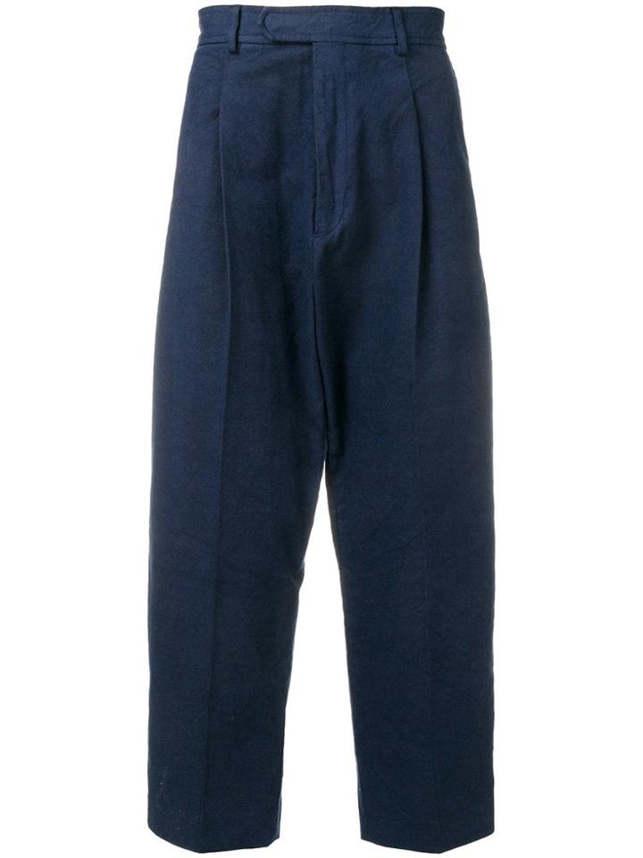 Haider Ackermann Cropped Drop-crotch Trousers - Blue