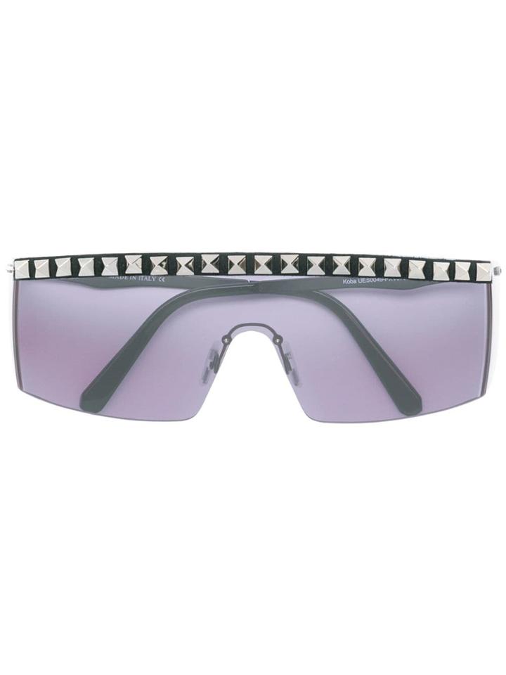 Philipp Plein Visor-style Studded Sunglasses - Black