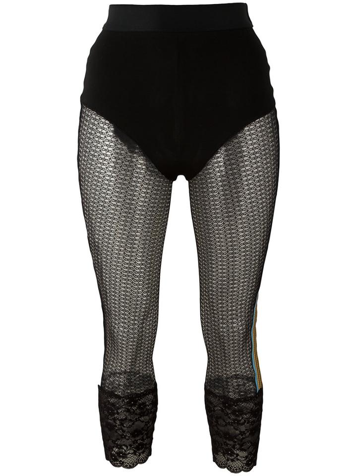 Faith Connexion Lace Leggings, Women's, Size: 2, Black, Polyamide/spandex/elastane