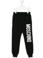 Moschino Kids - Logo Track Pants - Kids - Cotton/spandex/elastane - 12 Yrs, Black