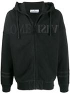 Stone Island Cotton Zip-up Hoodie - Black