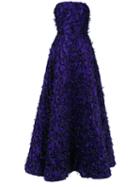 Bambah - Violeta Princess Gown - Women - Olive Brocade - 10, Pink/purple, Olive Brocade