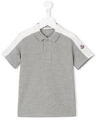 Moncler Kids Two Tone Polo Shirt, Boy's, Size: 6 Yrs, Grey