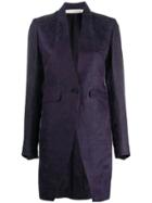 Isabel Benenato Longline Patterned Jacket - Purple