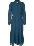 Cefinn Zipped Shirt Dress - Blue