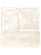 Transit Plain Scarf, Women's, White, Silk/linen/flax