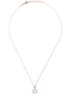 As29 18kt Rose Gold Mini Charm Open Star Diamond Necklace