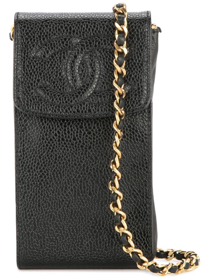 Chanel Vintage Chain Shoulder Bag Phone Case - Black