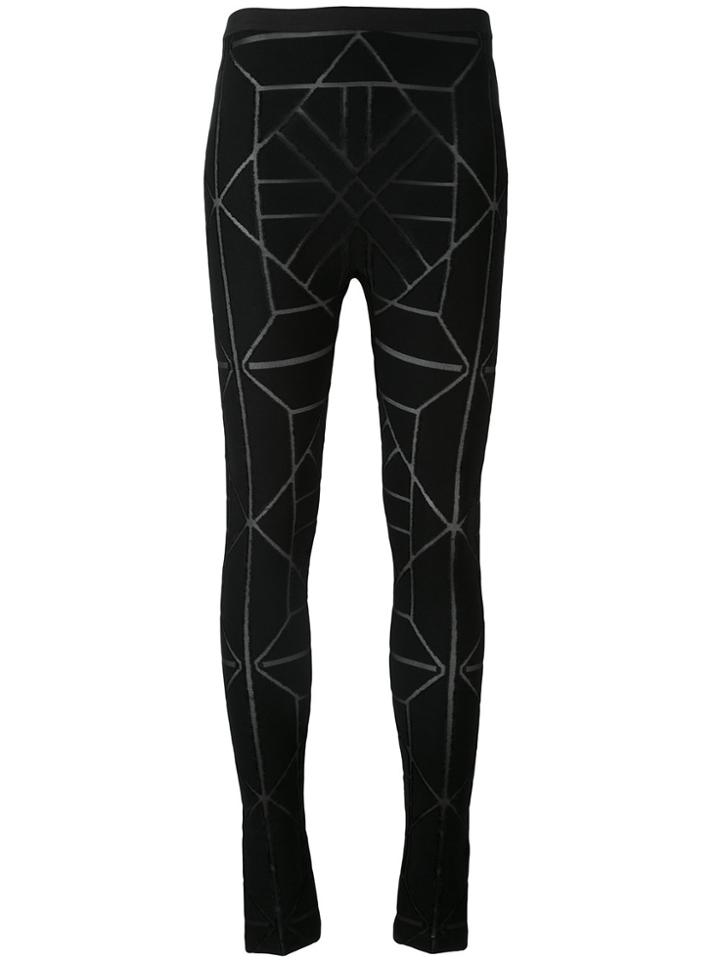 Gareth Pugh Geometric Pattern Leggings - Black